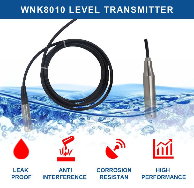 RS485 4-20mA 0-10V hizo salir el sensor llano sumergible para el agua líquida