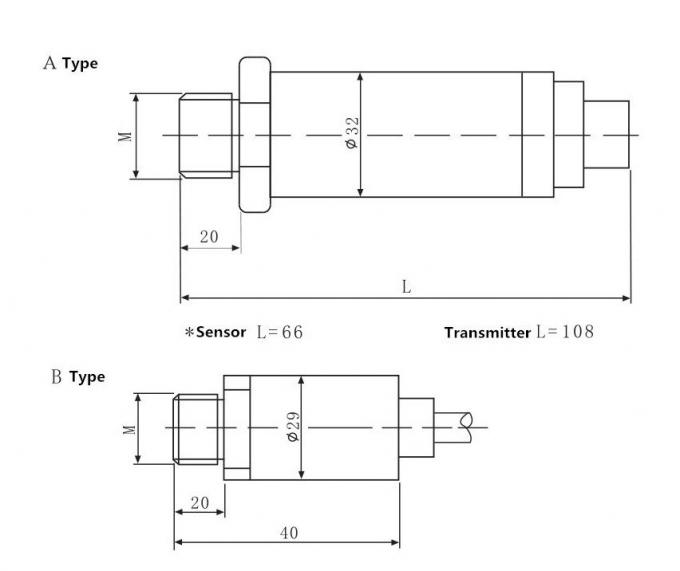 SS316 transmisor de presión sanitario de la abrazadera 4~20mA/0-5V/0-10V